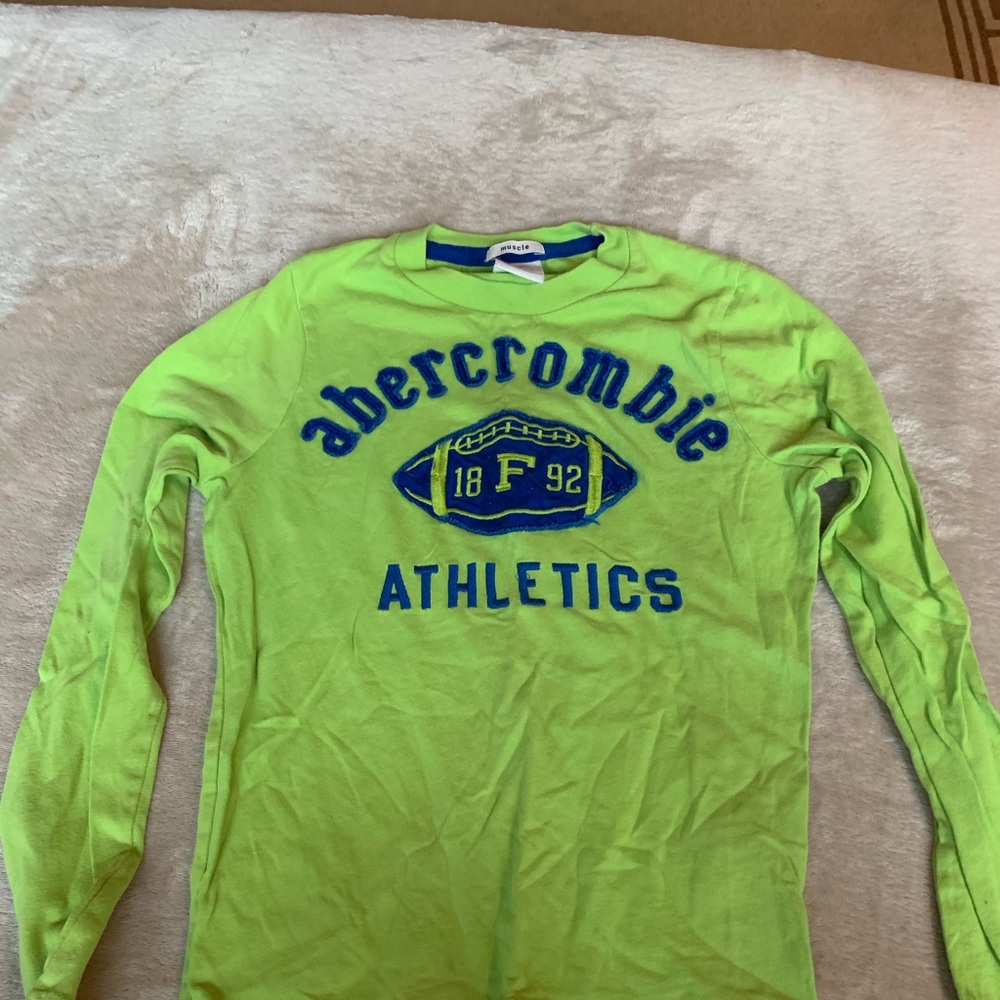 lime green Abercombie shirt